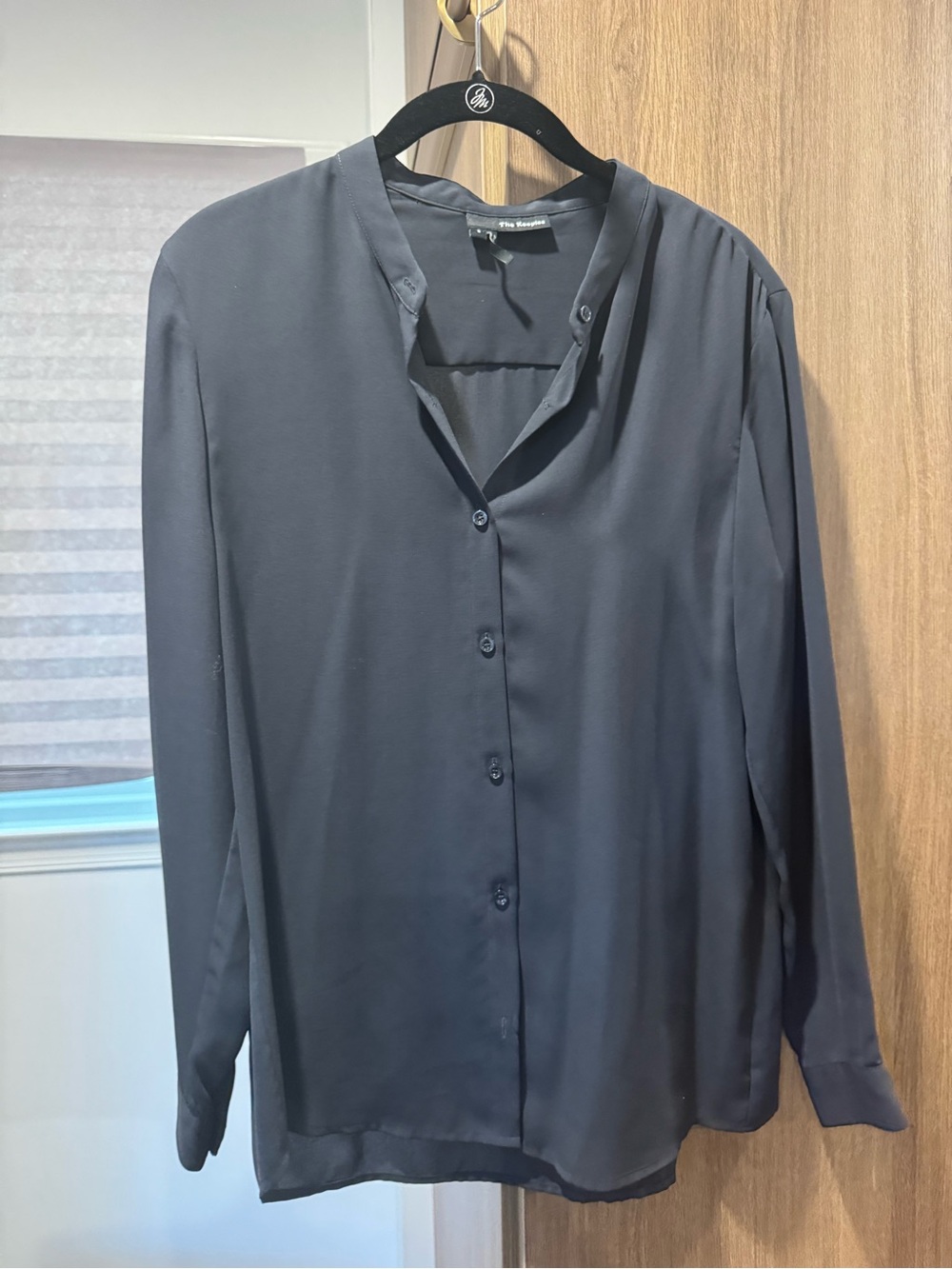 The Kooples Black Long-Sleeve Button-Down Blouse